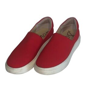 Sam Edelman Nerah Platform Slip On Sneakers Red Women's Size 10M